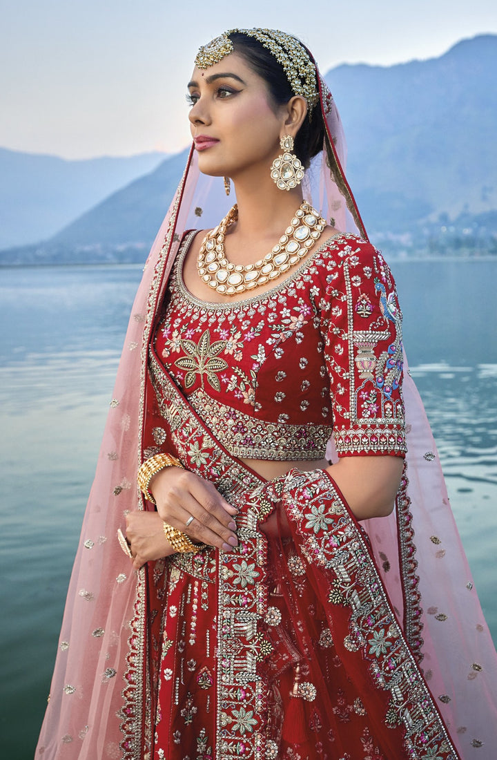 shaadi function wear silk ghaghra set