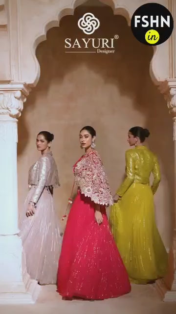 fusion partywear set video by sayuri designer catalogue raas