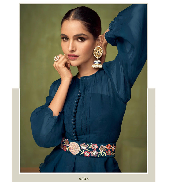 Reception Party Wear Indo Western Gown - Fashion Nation